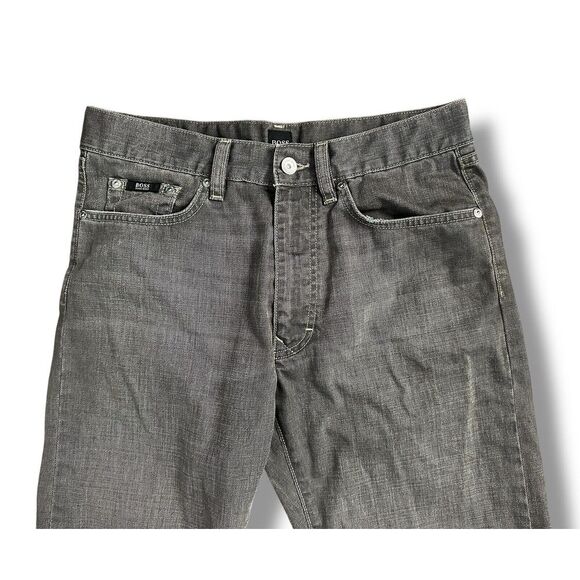 Hugo Boss Men's Jeans Relaxed Straight Dark Grey Wash Size 31 x 32 - Picture 9 of 15